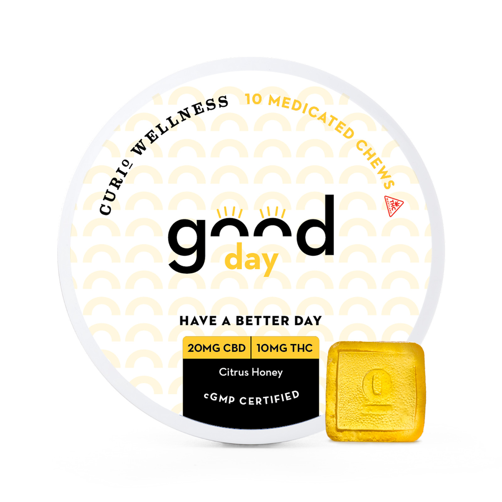 Photograph of product: Gut Citrus Ginger 4:1 (CBG:TH-oui) Chews - 100mg