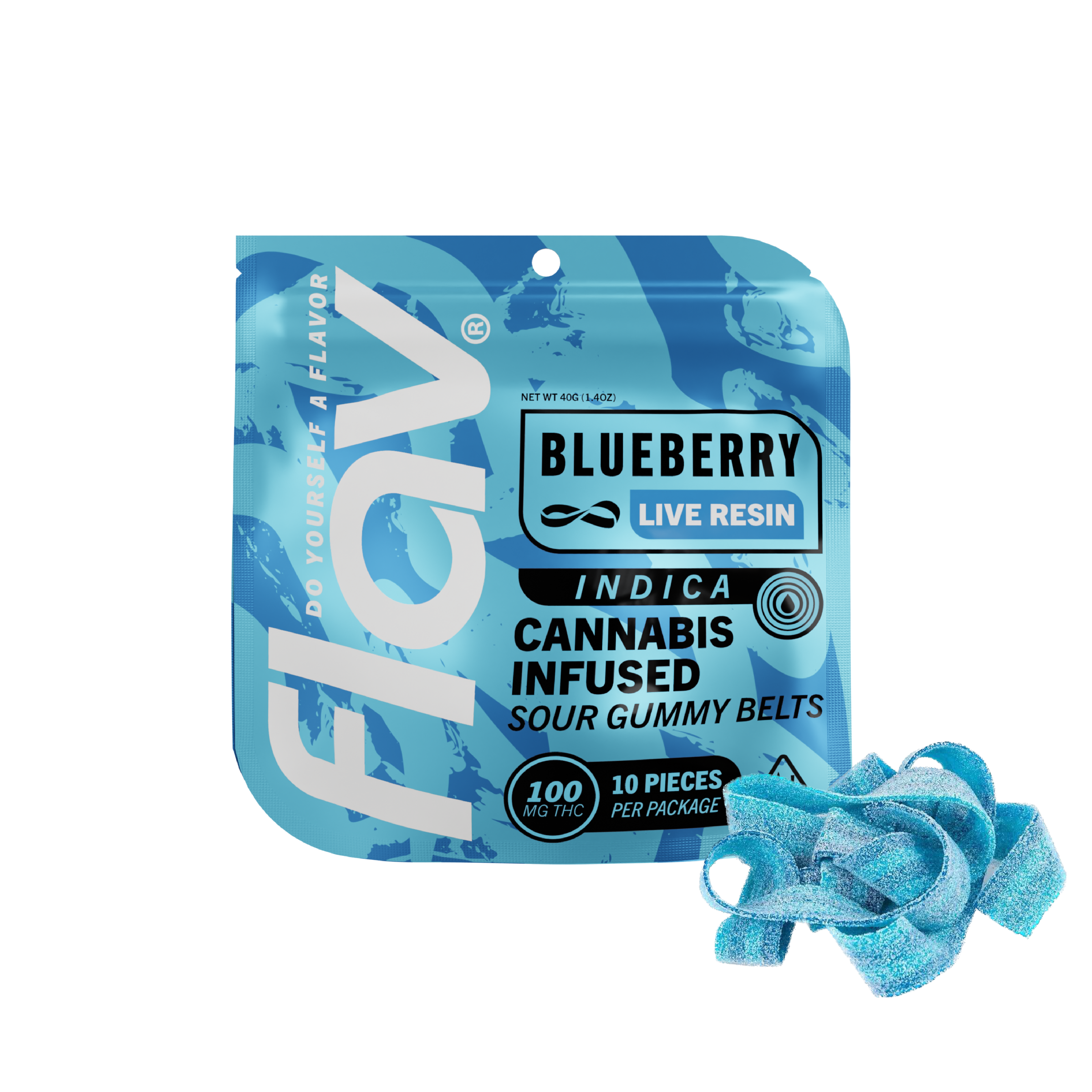 Photograph of product: Flav - Blueberry Belts LR - 100mg