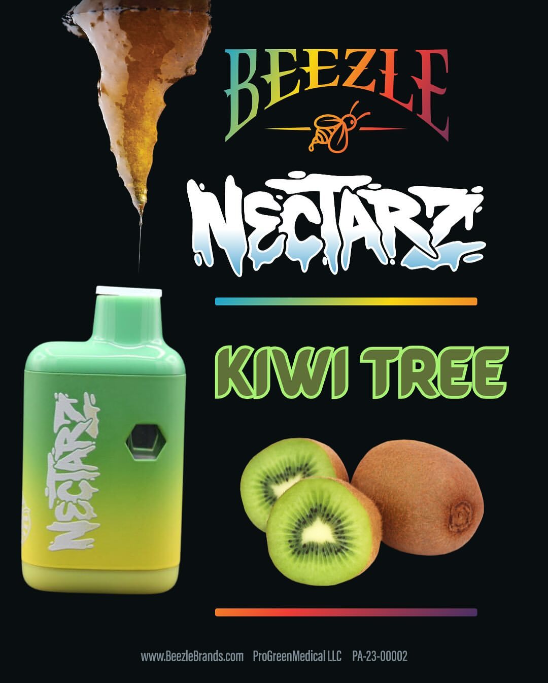Photograph of product: Beezle Nectarz Kiwi Tree Disposable Pen