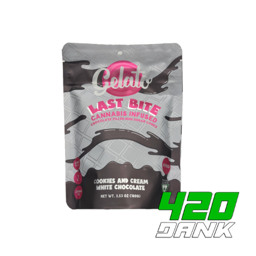 Photograph of product: Gelato Last Bites - Cookies and Cream White Chocolate 10pk - 200mg