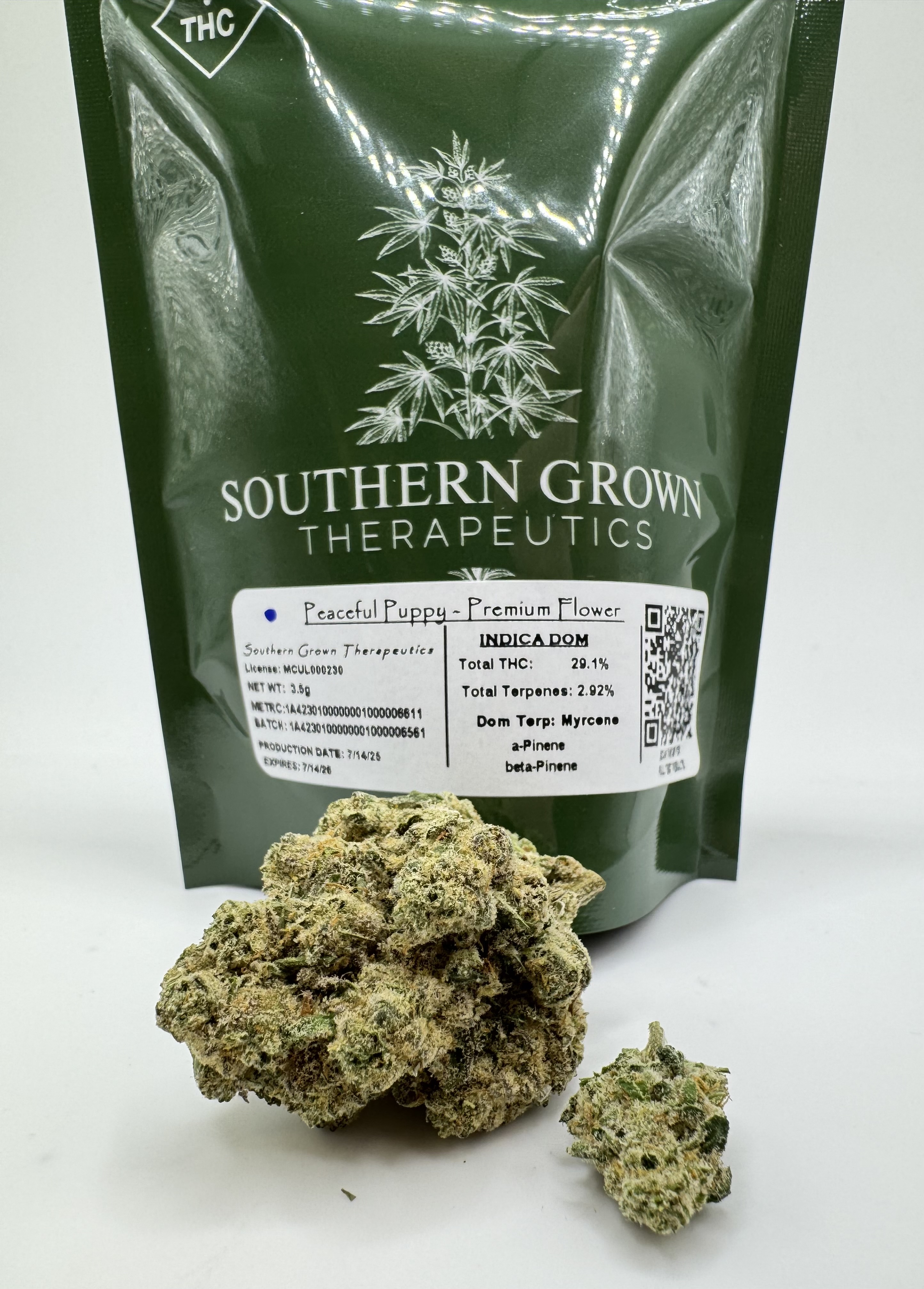 Photograph of product: Peaceful Puppy Flower - 3.5g
