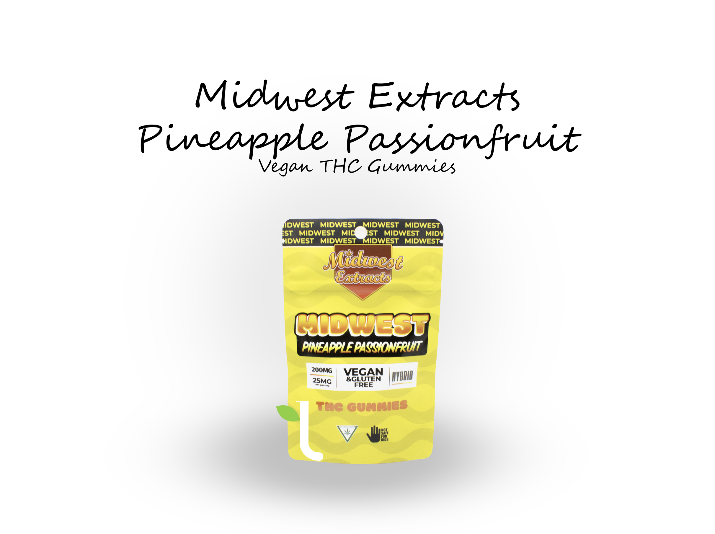 Photograph of product: Midwest Extracts | Pineapple Passionfruit | 200mg Gummy 8pk