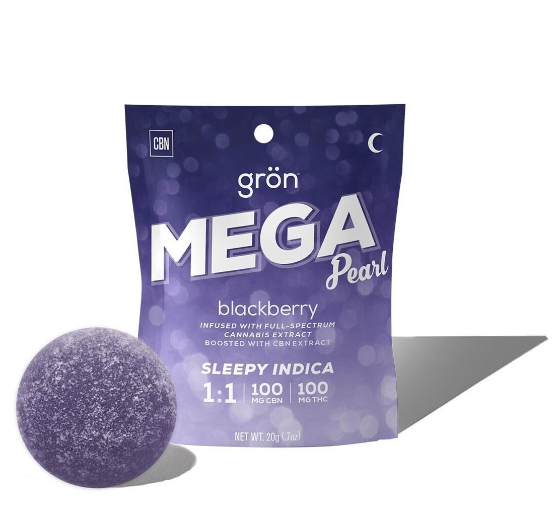 Photograph of product: Gron Mega Pearl | Blackberry Gummy 1:1 TH-oui/CBN