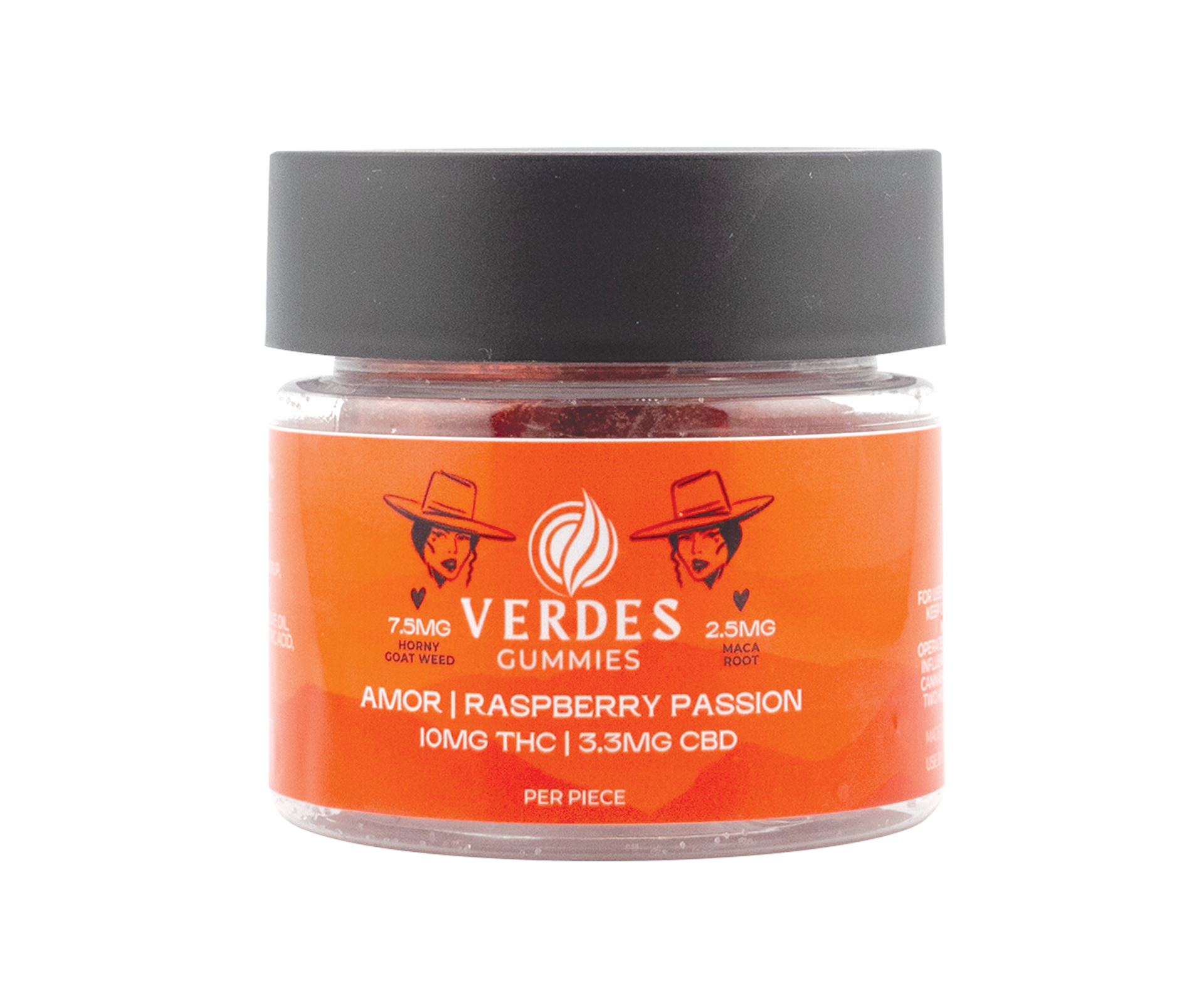 Photograph of product: Gummies Raspberry Passion 10mg TH-oui: 3.3mg CBD 10 Pack