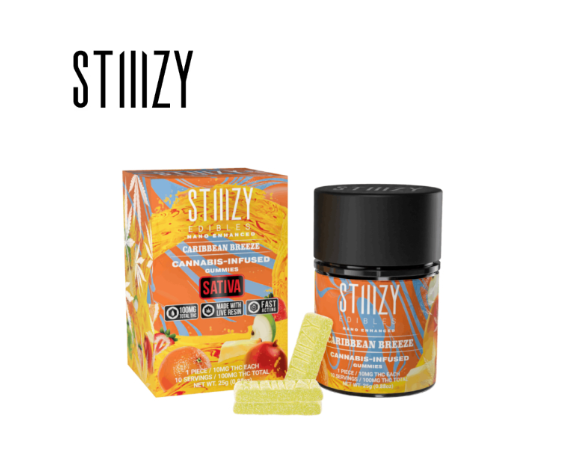 Photograph of product: CARIBBEAN BREEZE 100MG 10 PACK NANO GUMMIES