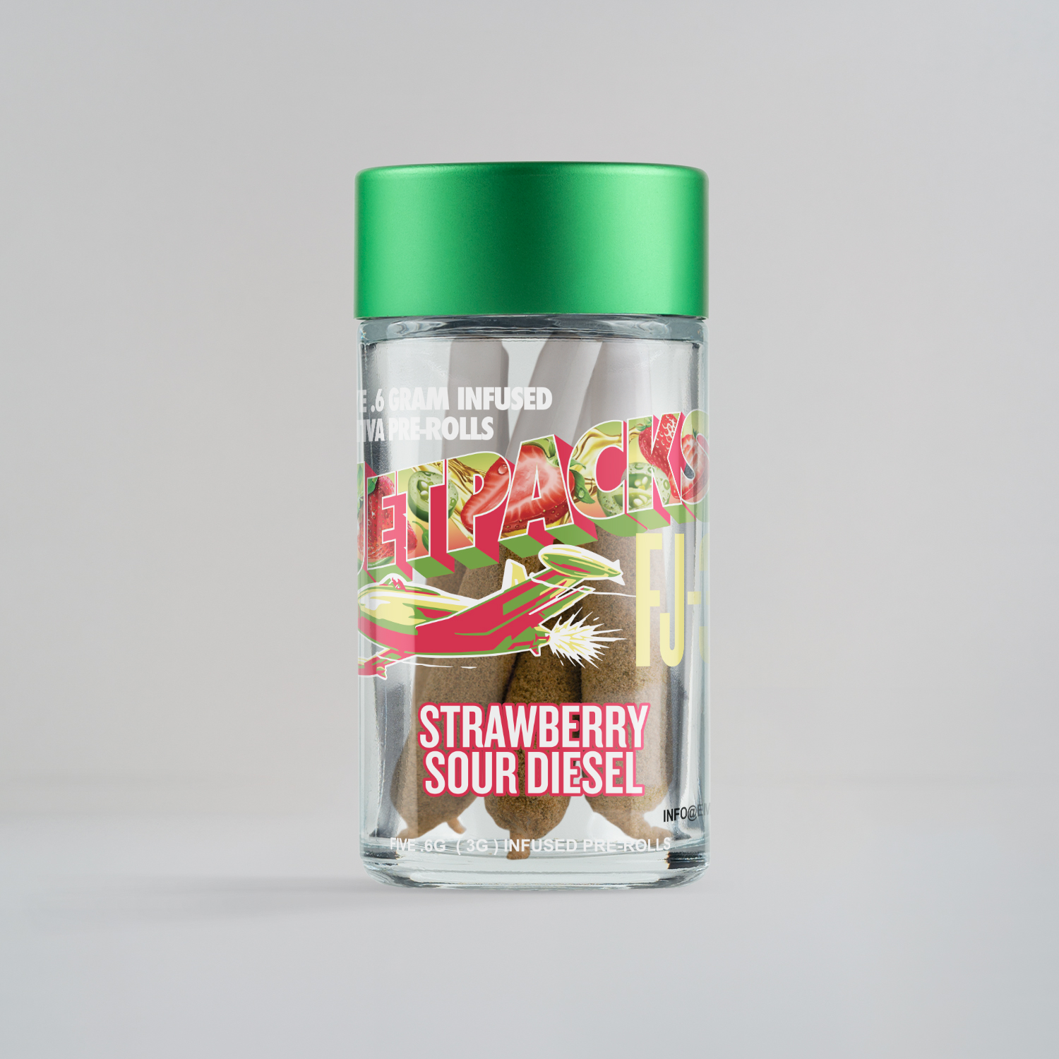 Photograph of Product: Strawberry Diesel  | FJ-3 Infused PreRoll 5pk