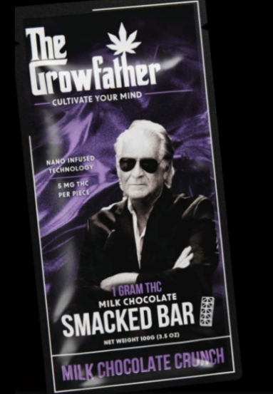 Photograph of product: The Growfather Smacked Bar | Milk Chocolate Crunch 20pc | 100 mg