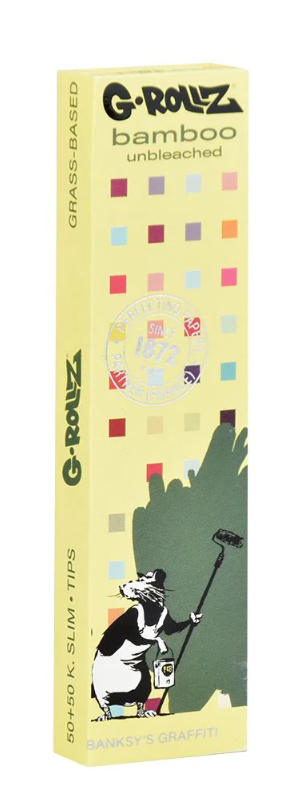 Photograph of product: G-ROLLZ x Banksy's Graffiti Unbleached Bamboo Papers King Size