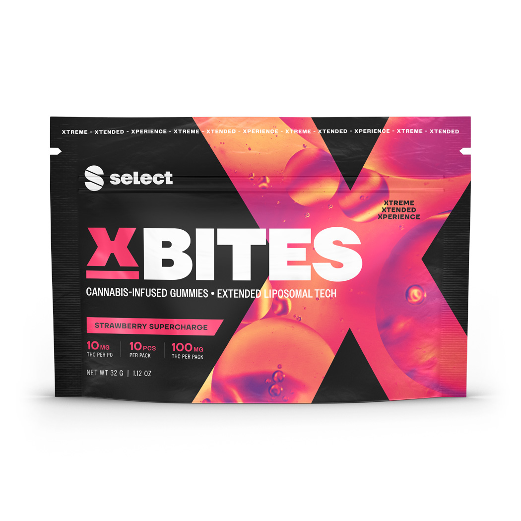 Photograph of product: 100mg Strawberry Supercharge X-Bites 10pk