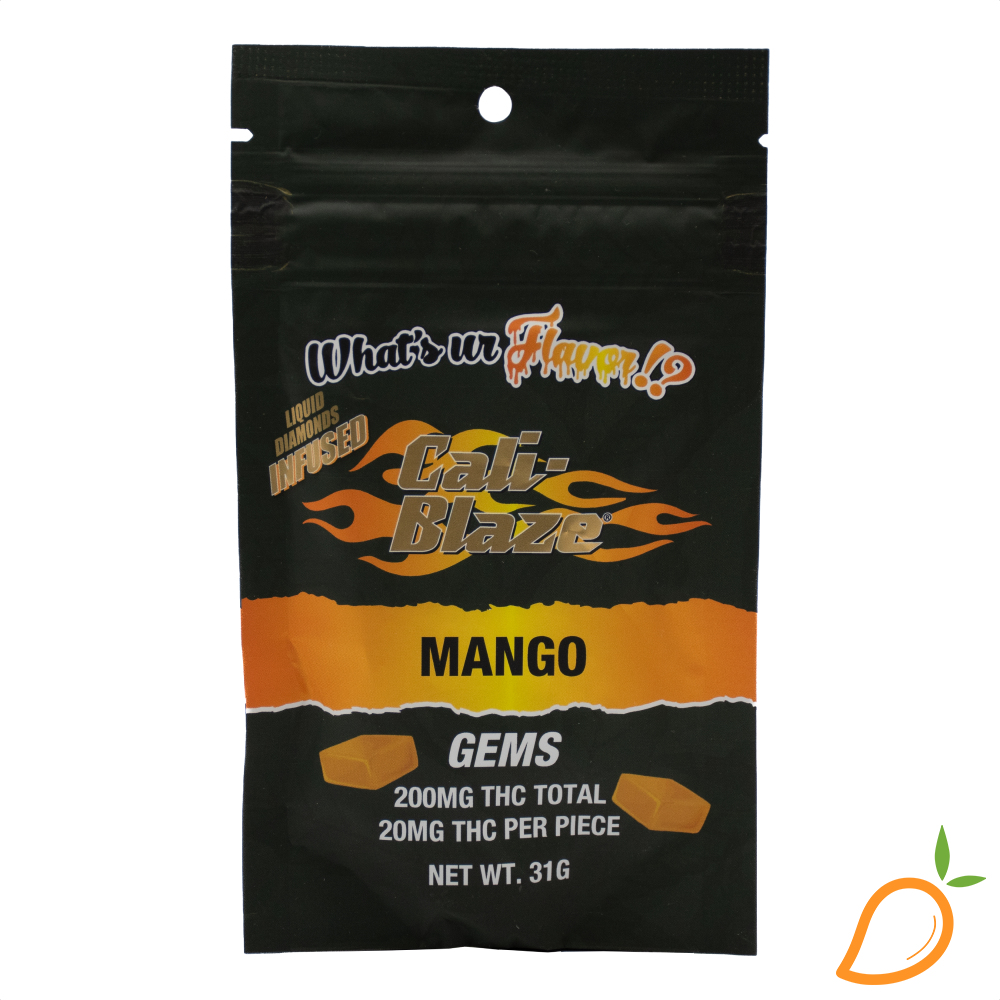 Photograph of product: 200mg Mango Gems Edible Cali Blaze