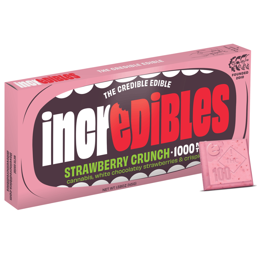 Photograph of product: Incredibles Strawberry Crunch Bar 1000mg - MED