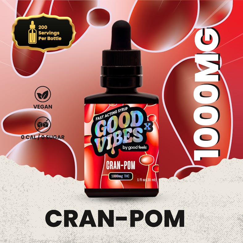 Photograph of product: Cranberry Pomegranate Good Vibes X Syrup 1000mg (TAX INCLUDED)