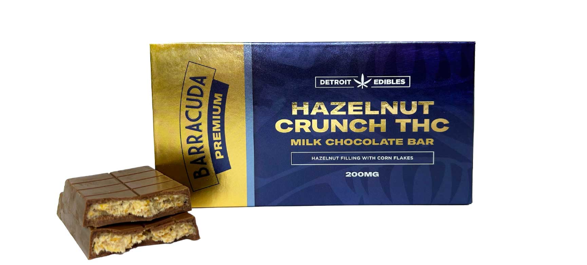 Photograph of product: Barracuda - Premium Chocolate Bar - 200mg - Hazelnut Crunch