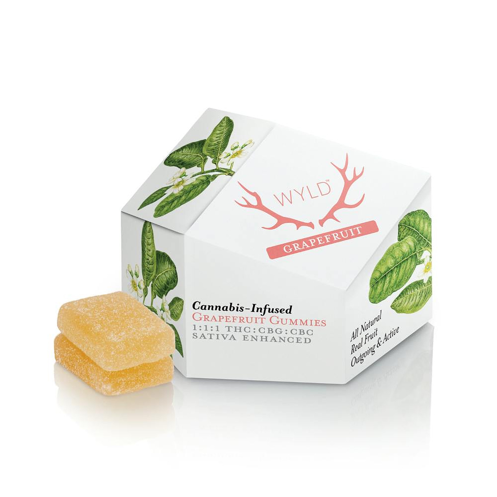 Photograph of product: Grapefruit (S) 1:1:1 Gummies (100mg TH-oui / 100mg CBG / 100mgCBC)