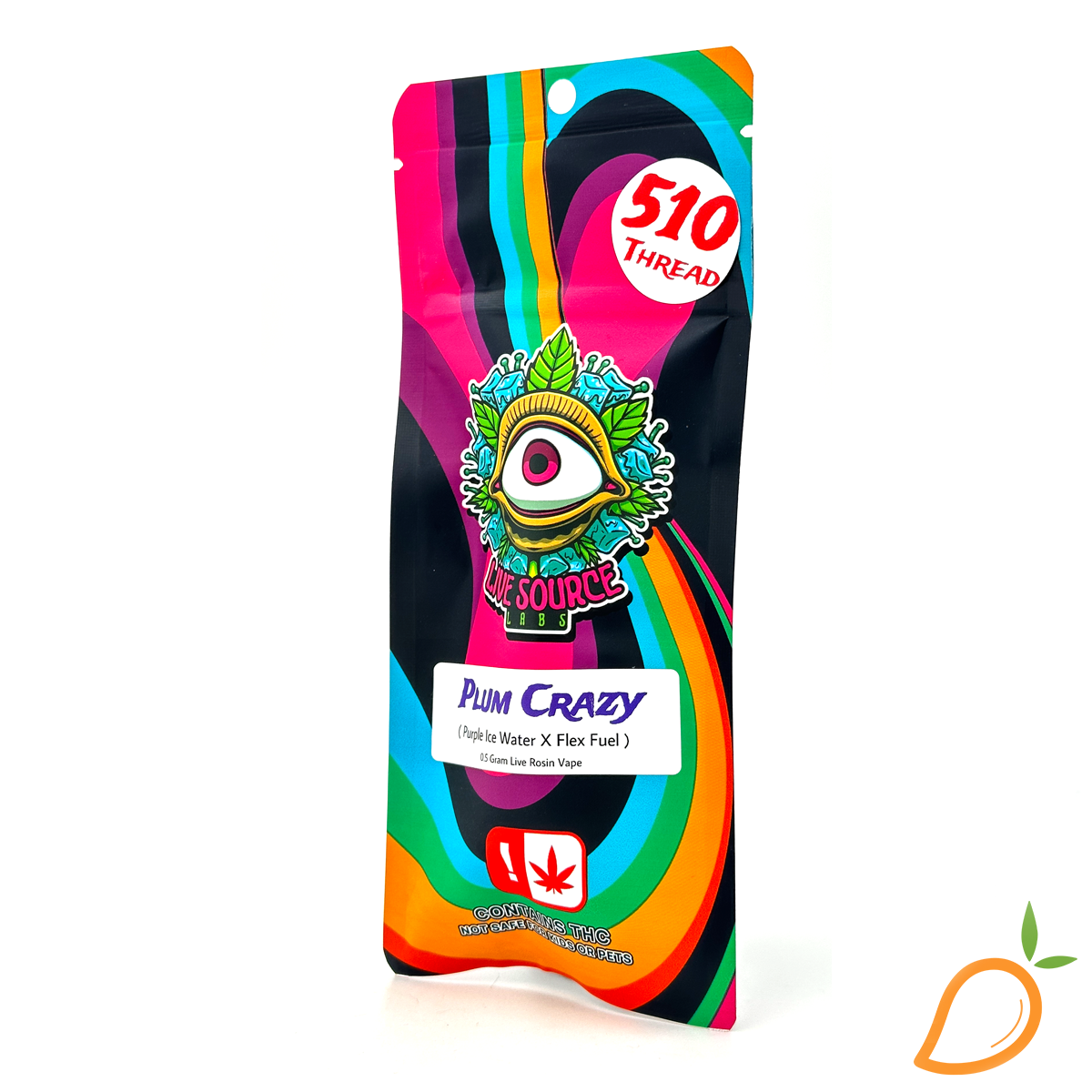 Photograph of product: 0.5g Plum Crazy Live Rosin Vape Live Source Labs