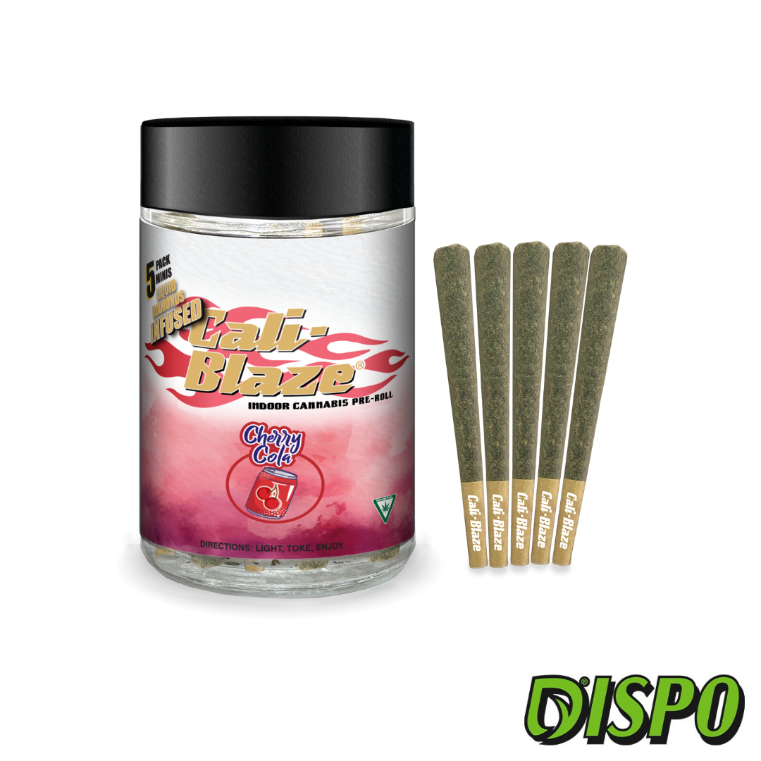 Photograph of product: Cali Blaze - Cherry Pie 5pk Liquid Diamond Infused Pre-Rolls