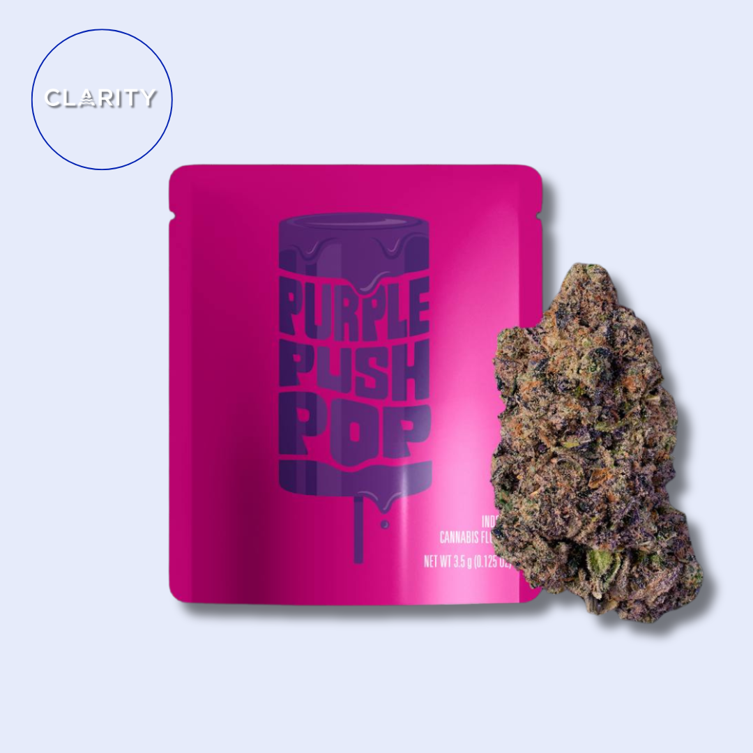 Photograph of product: Seed Junky Prepackaged Flower | Purple Push Pop - 14g