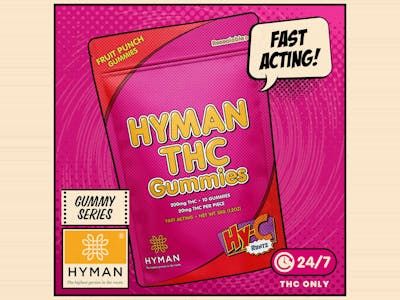 Photograph of product: Hyman | Bubblegum Gelato | 200mg | Gummies