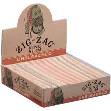 Photograph of product: Zig Zag | King Slim | Unbleached Ultra Thin Rolling Papers