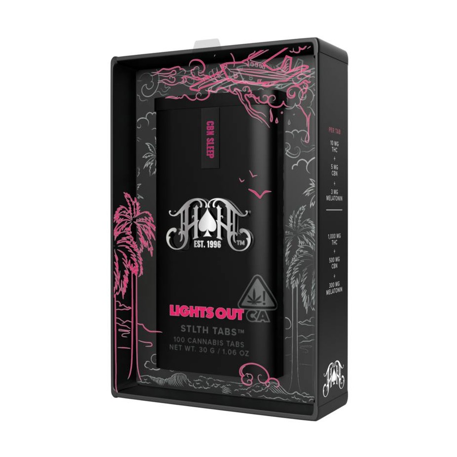 Photograph of product: LIGHTS OUT 2:1 TH-oui:CBN 1000MG 100 PACK TABLETS - 1000 MG - 100 PACK