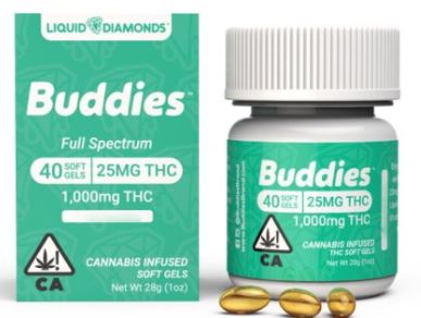 Photograph of product: Buddies TH-oui Oui'd Capsules 25mg (40 X 25mg)
