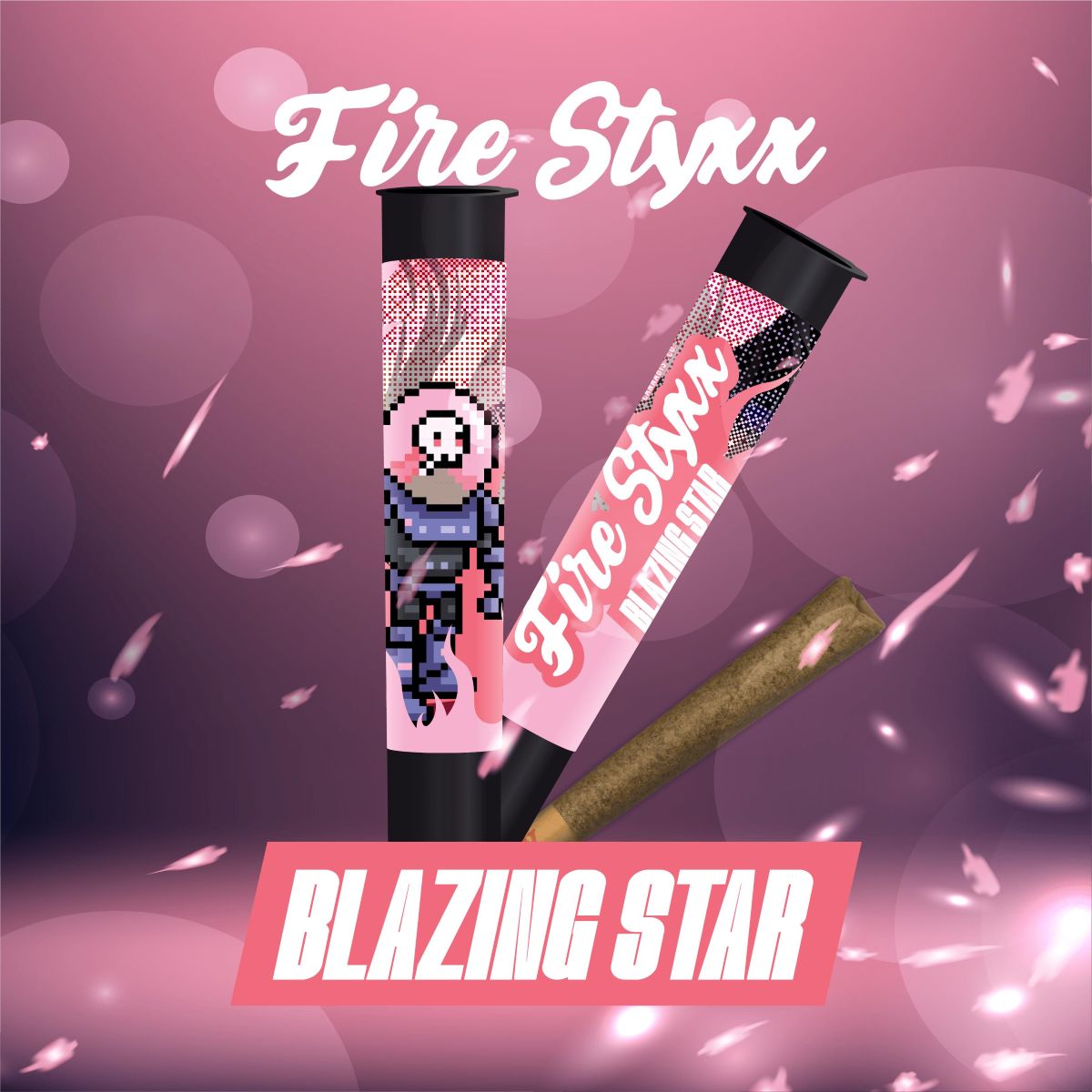 Photograph of product: GLORIOUS OUID! - BLAZING STAR - FIRE STYXX - INFUSED PREROLL