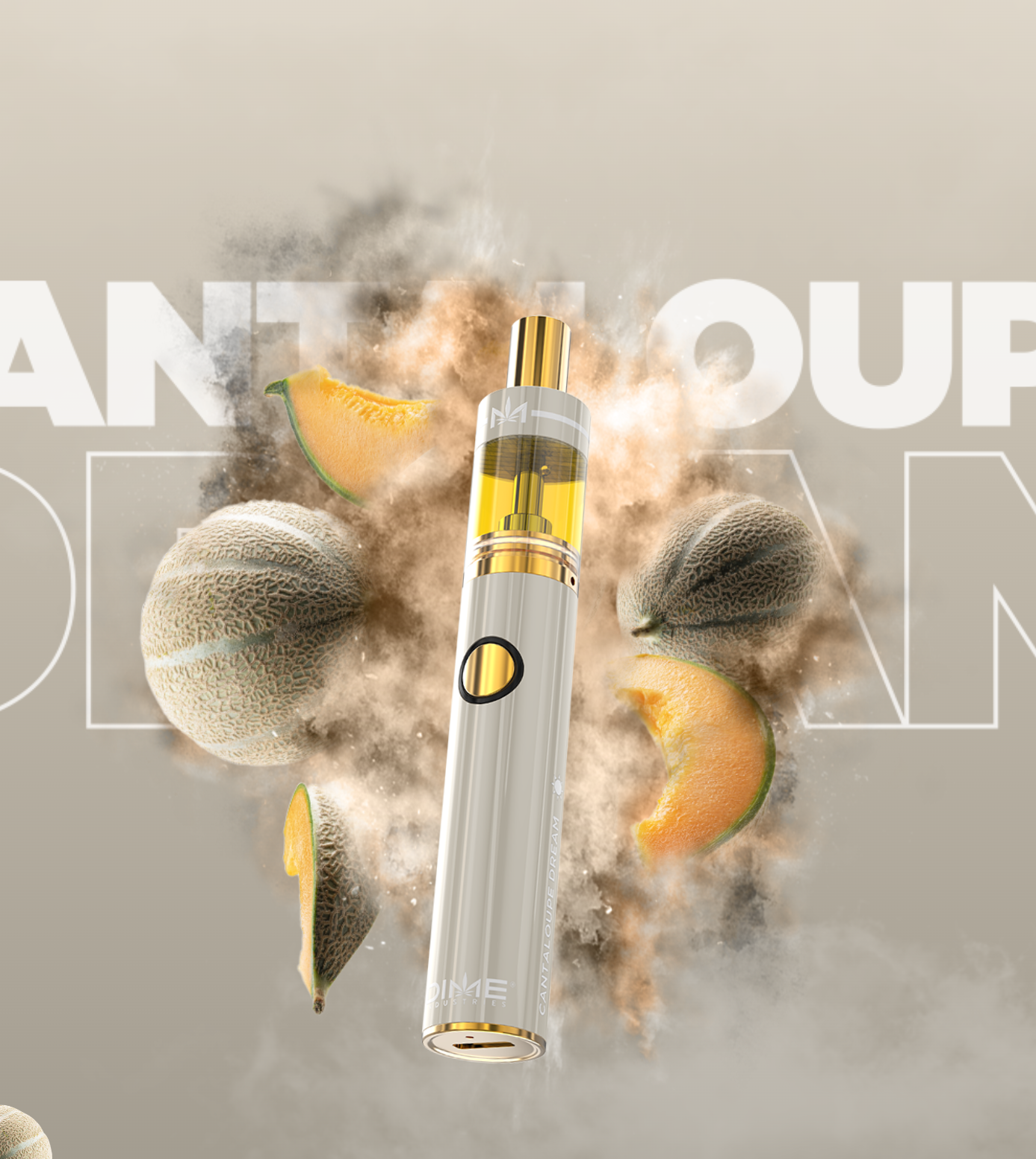 Photograph of product: DIME  | Cantaloupe Dream OG | 2G AIO Disposable