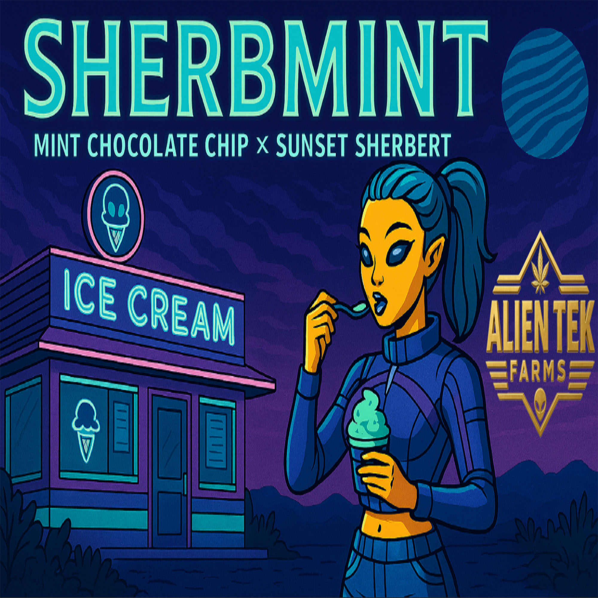 Photograph of product: Alien Tek Farms - 14g Prepack - Sherbmint