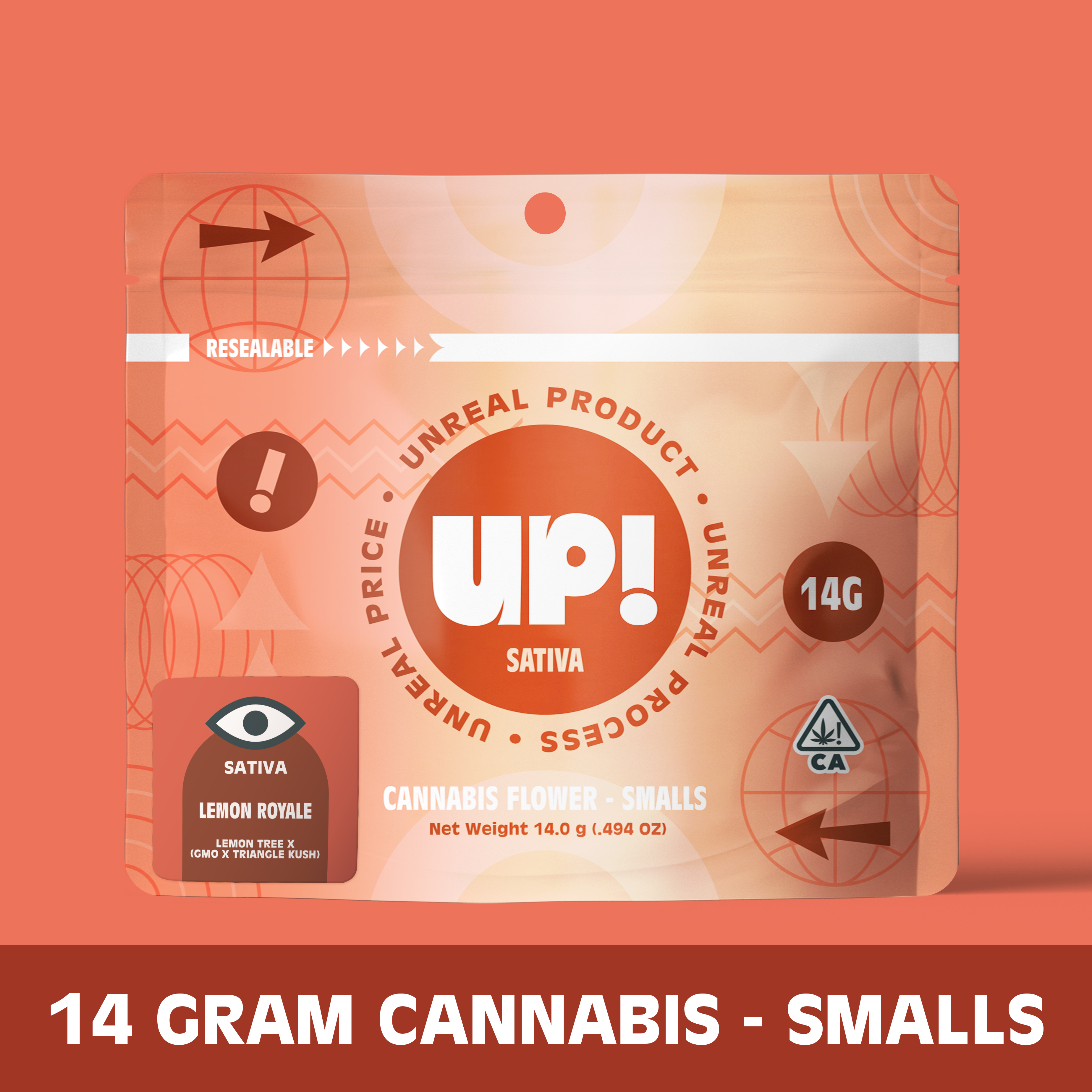 Photograph of product: UP! - Lemon Kush (Oui'd) Oui'd Smalls - 14g