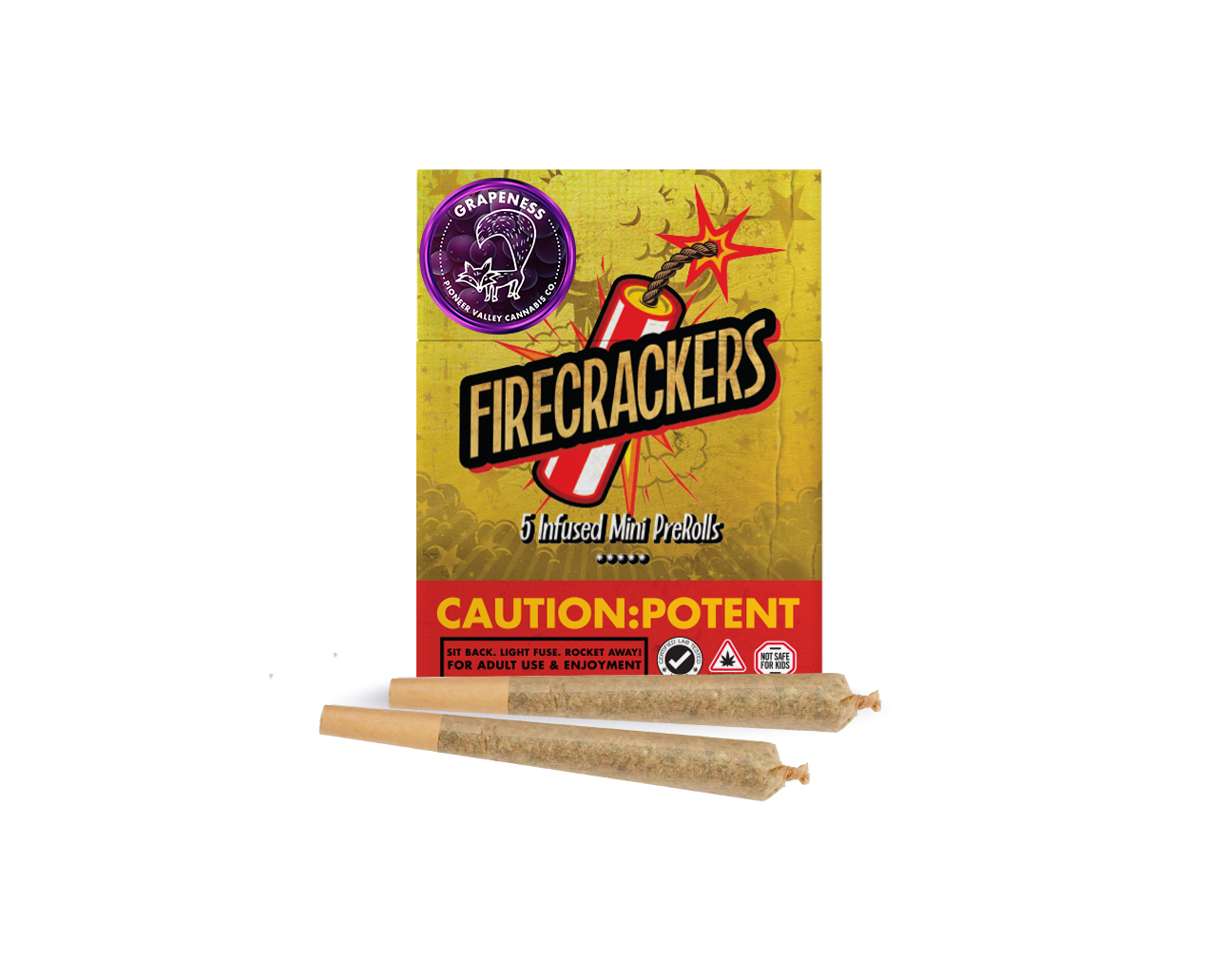 Photograph of product: Grapeness Firecracker Pre-Roll 5pk | Firecrackers |