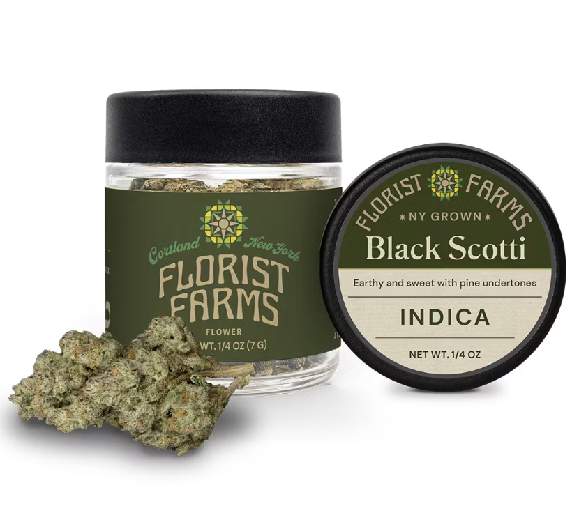 Photograph of product: Florist Farms- 7g Flower Jar- Black Scotti