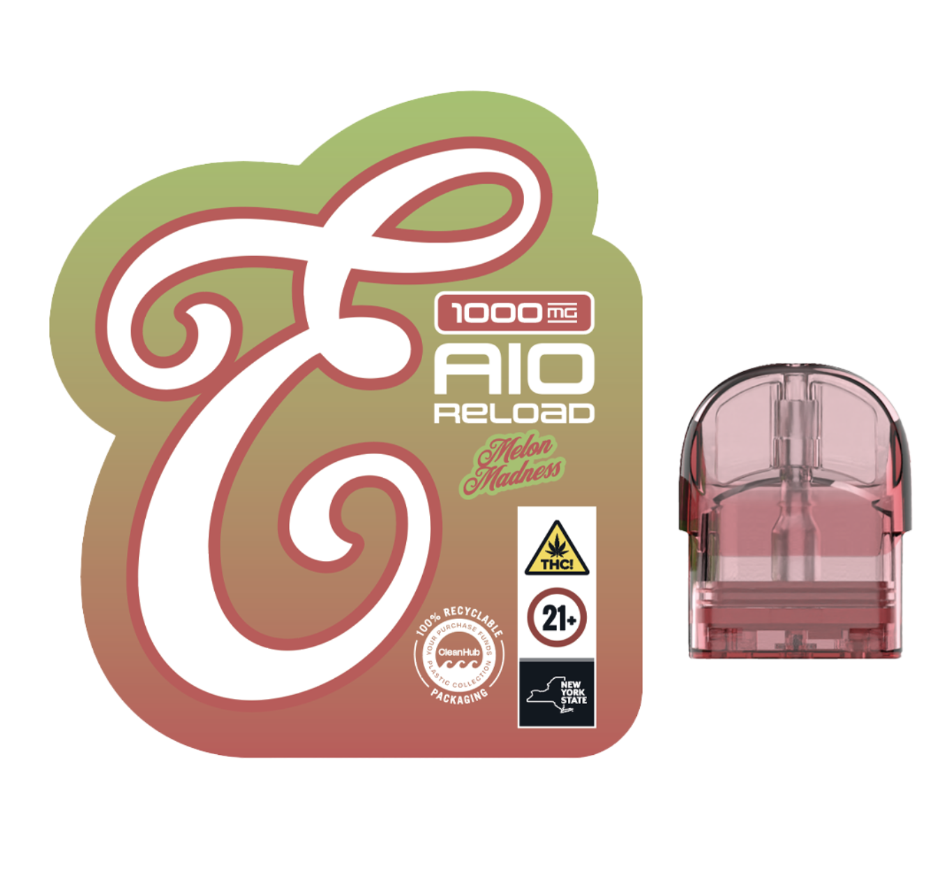 Photograph of product: Pod |  Eureka | Fusion Melon Madness | Reload | 1g