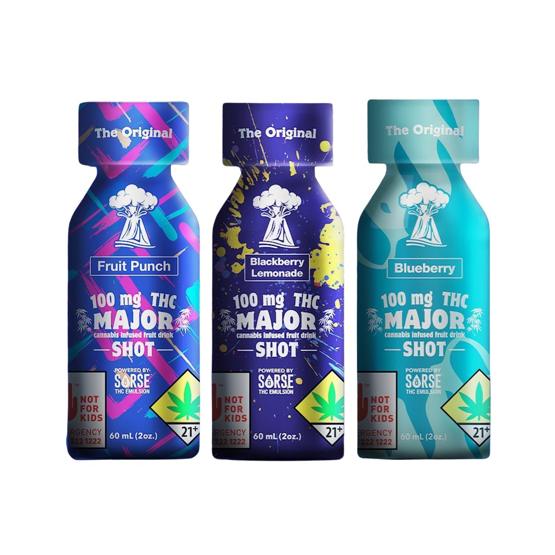 Photograph of product: Major | Fruit Punch | 100mg Infused Shot