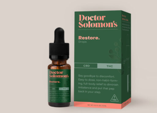 Photograph of product: Dr. Solomon's RSO/Tincture | Restore | 200mg  (1:1 CBD:TH-oui)