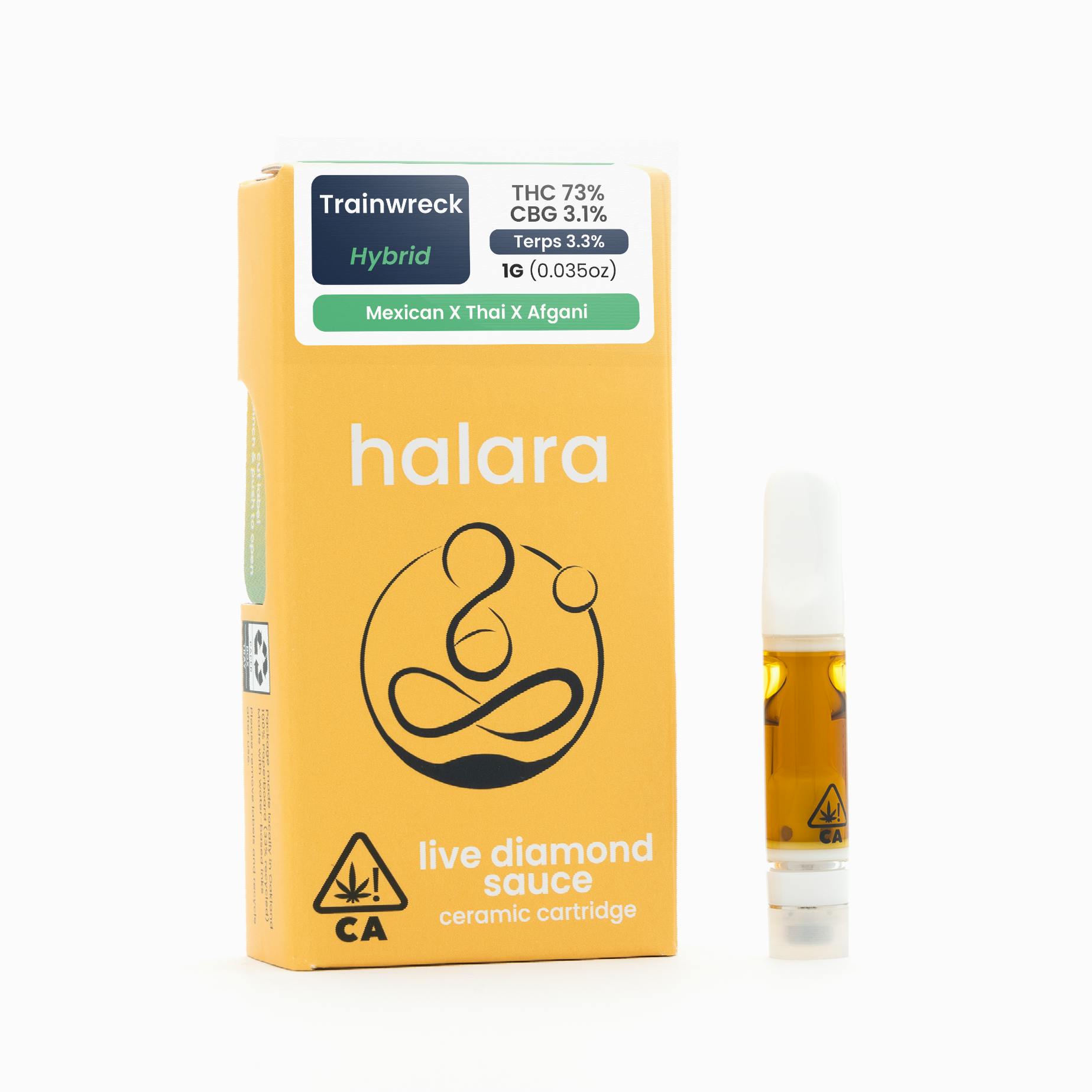 Photograph of Product: Halara Live Diamond Sauce Cart 1g - Trainwreck (H)