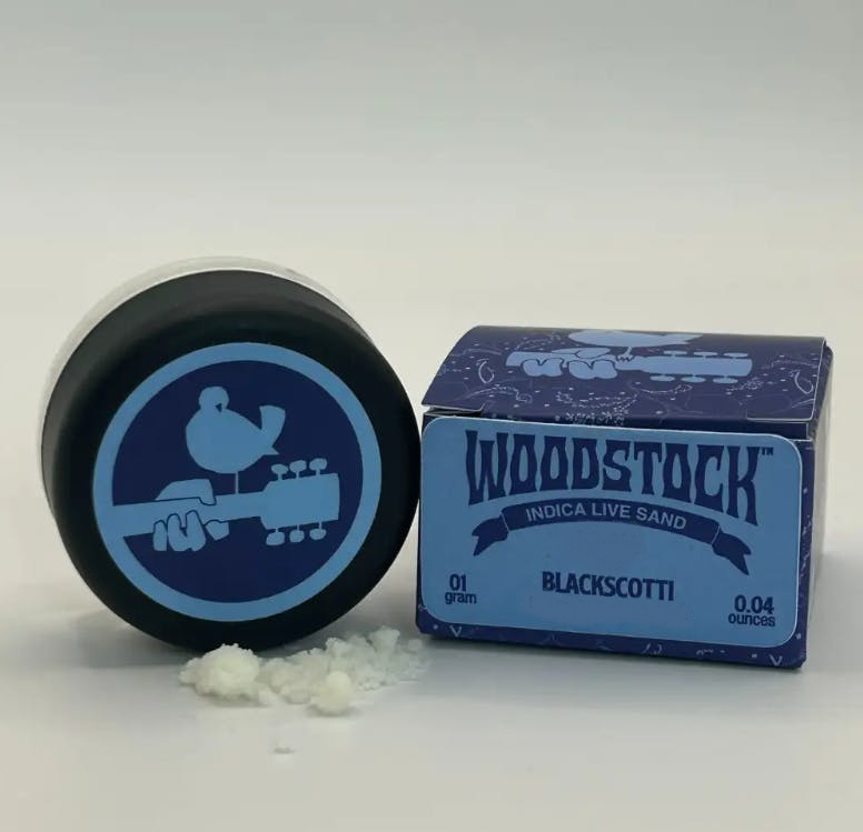 Photograph of product: Woodstock - Blackscotti - Live Sand Powder