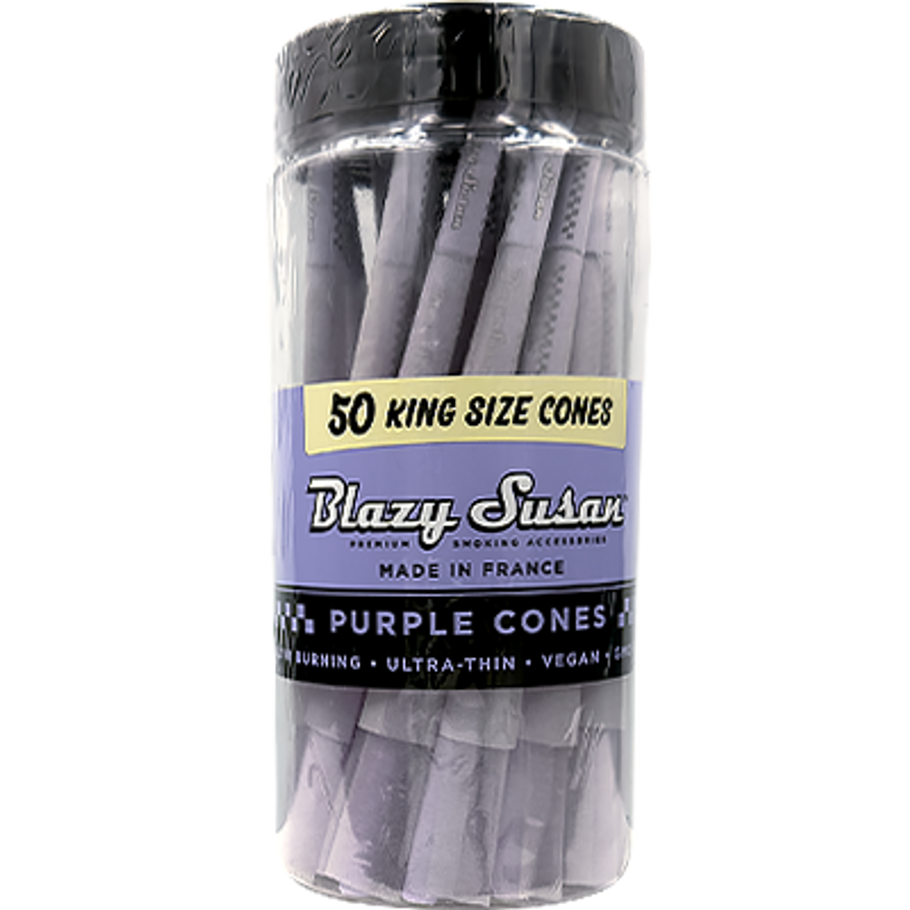 Photograph of product: Purple Pre-Rolled Cones | King Size | 50 Pack |