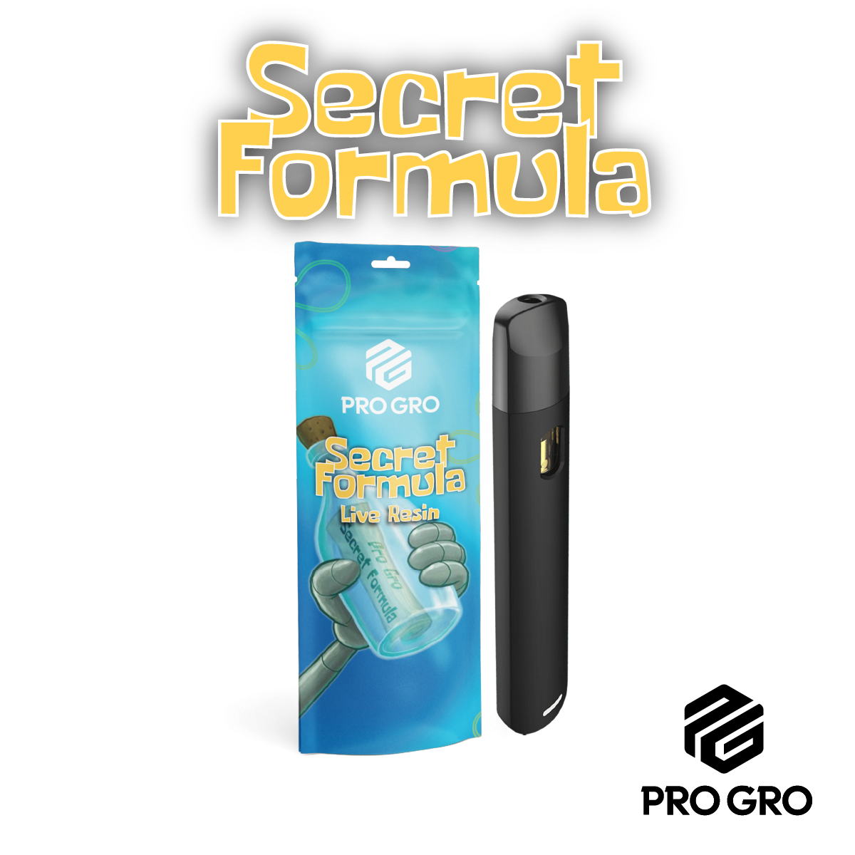 Photograph of product: ProGro Secret Formula All-In-One Live Resin Vape | 1g