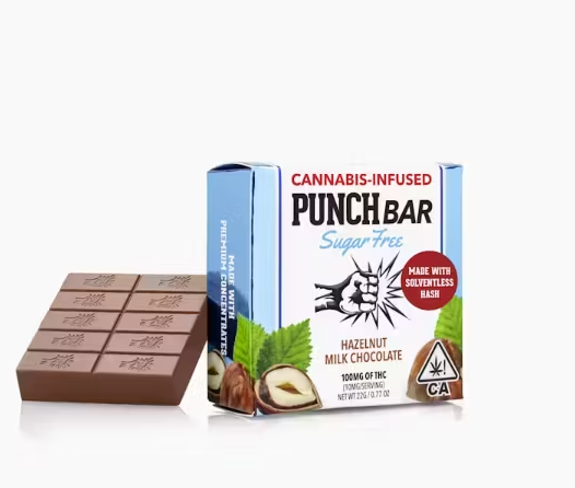 Photograph of product: HAZELNUT MILK CHOCOLATE SOLVENTLESS ROSIN BAR (SUGAR FREE)