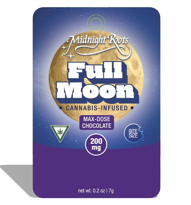 Photograph of product: Midnight Roots - Full Moon - Orange Chocolate - Edible - 200mg