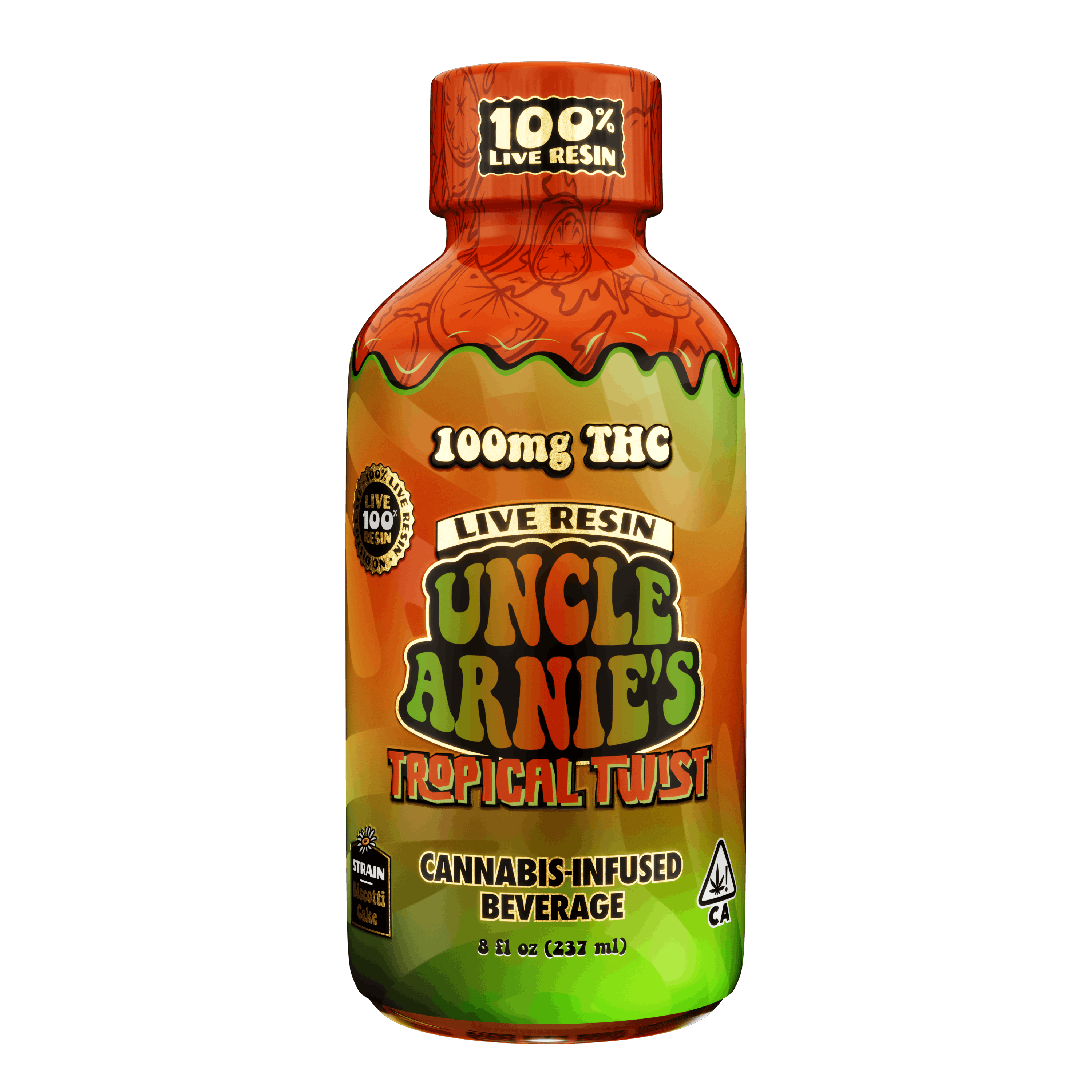 Photograph of product: UNCLE ARNIE'S | TROPICAL TWIST (H) | 100MG LR DRINK