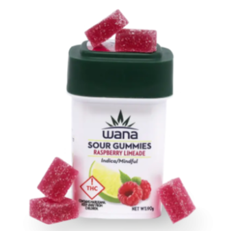 Photograph of product: Wana Gummies - Raspberry Limeade - Oui'd (1000mg)