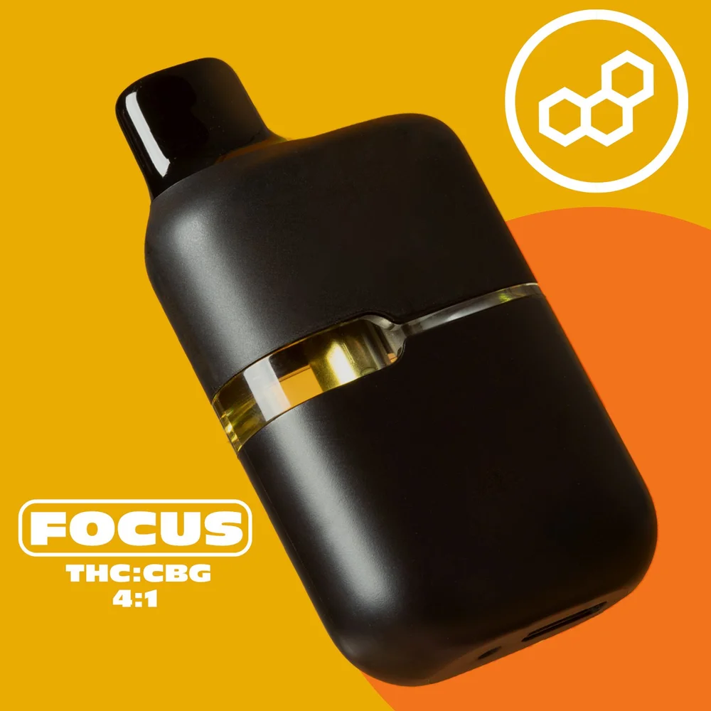 Photograph of product: Focus AIO Disposable Vape 4:1 | T74.32% | CBG18.33% | 41188