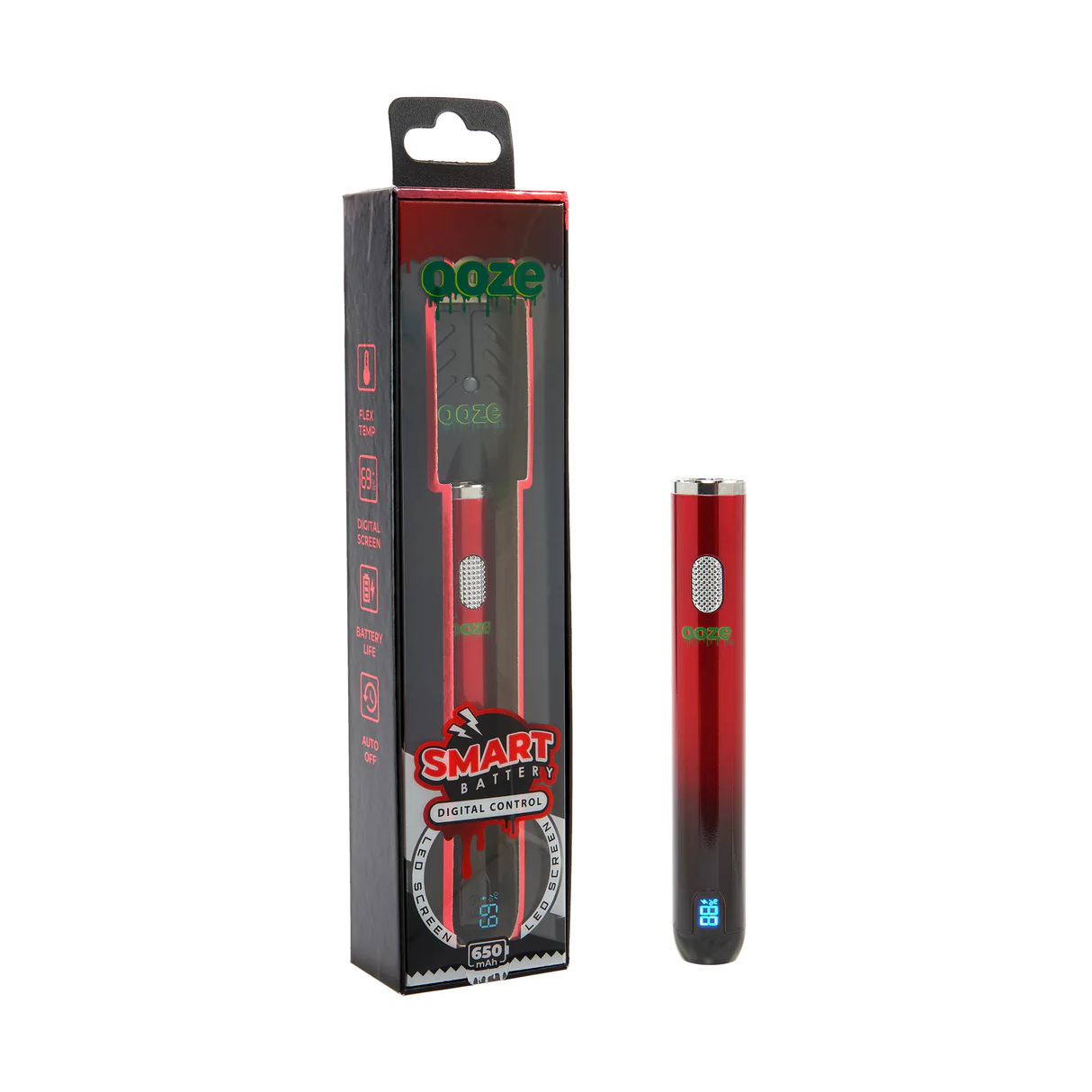 Photograph of product: Ooze | 650 Smart Battery | Digital Control | Midnight Sun & Black