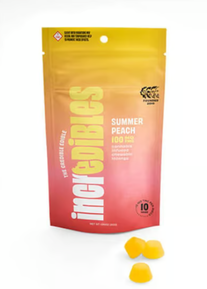 Photograph of product: Incredibles Summer Peach - Gummies (100mg)