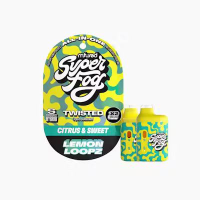 Photograph of product: Super Fog | TWISTED | Lemon Loopz | AIO 2pk (SDH)