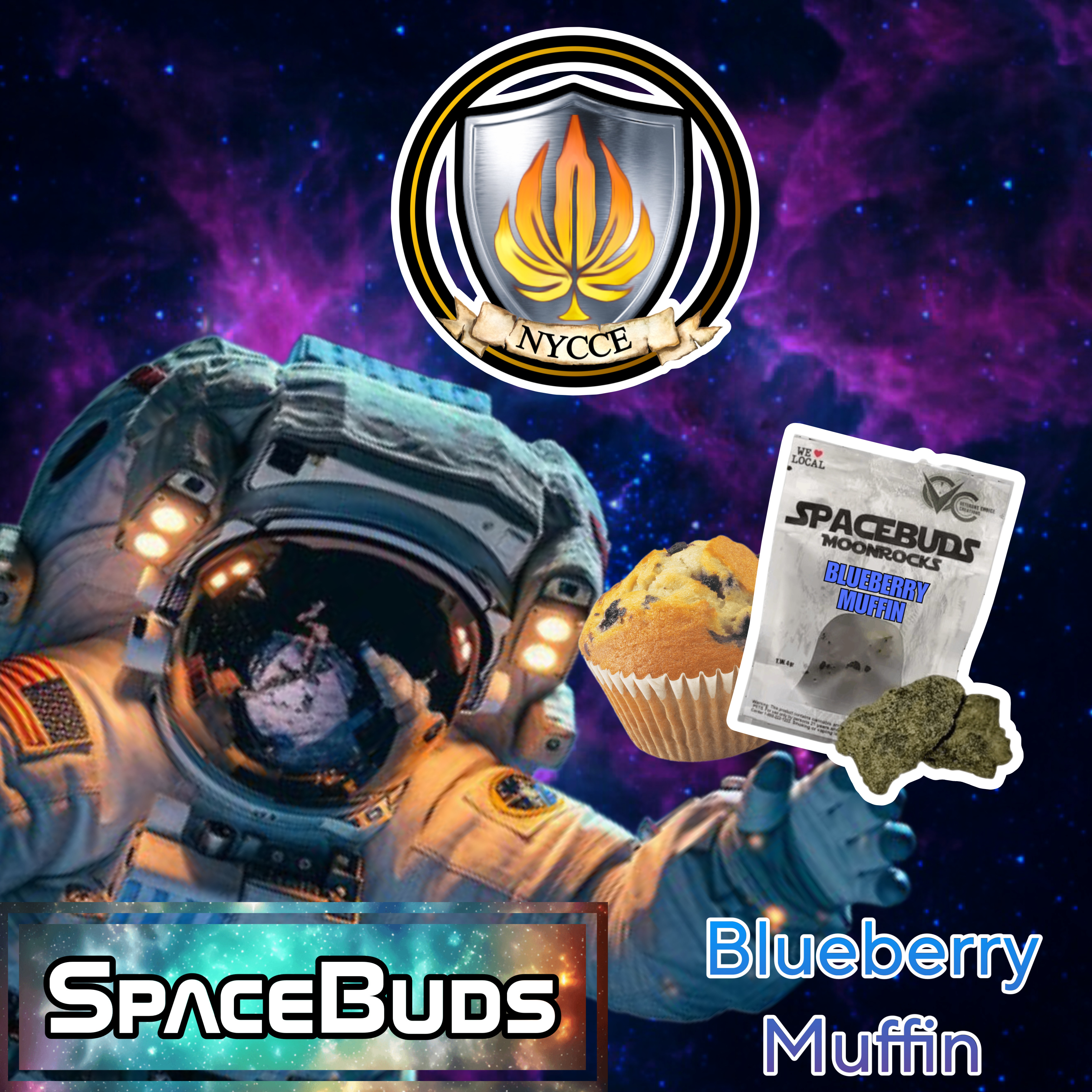 Photograph of product: Spacebuds Moonrocks: Blueberry Muffin - 4g