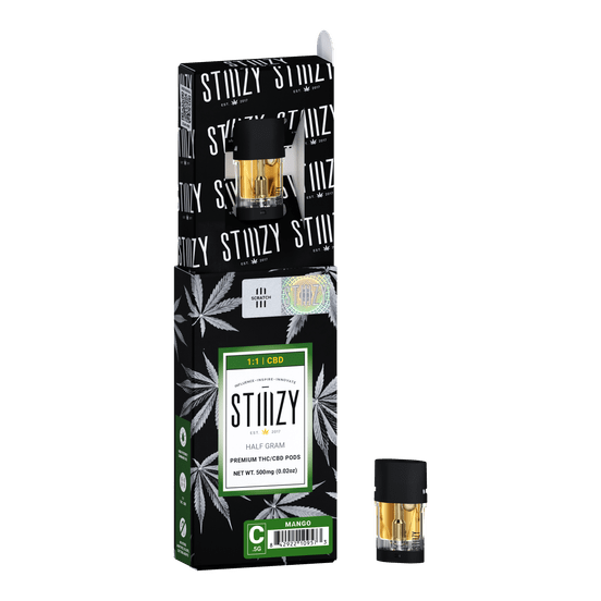 Photograph of product: .5G POD - 1:1 CBD MANGO - 
