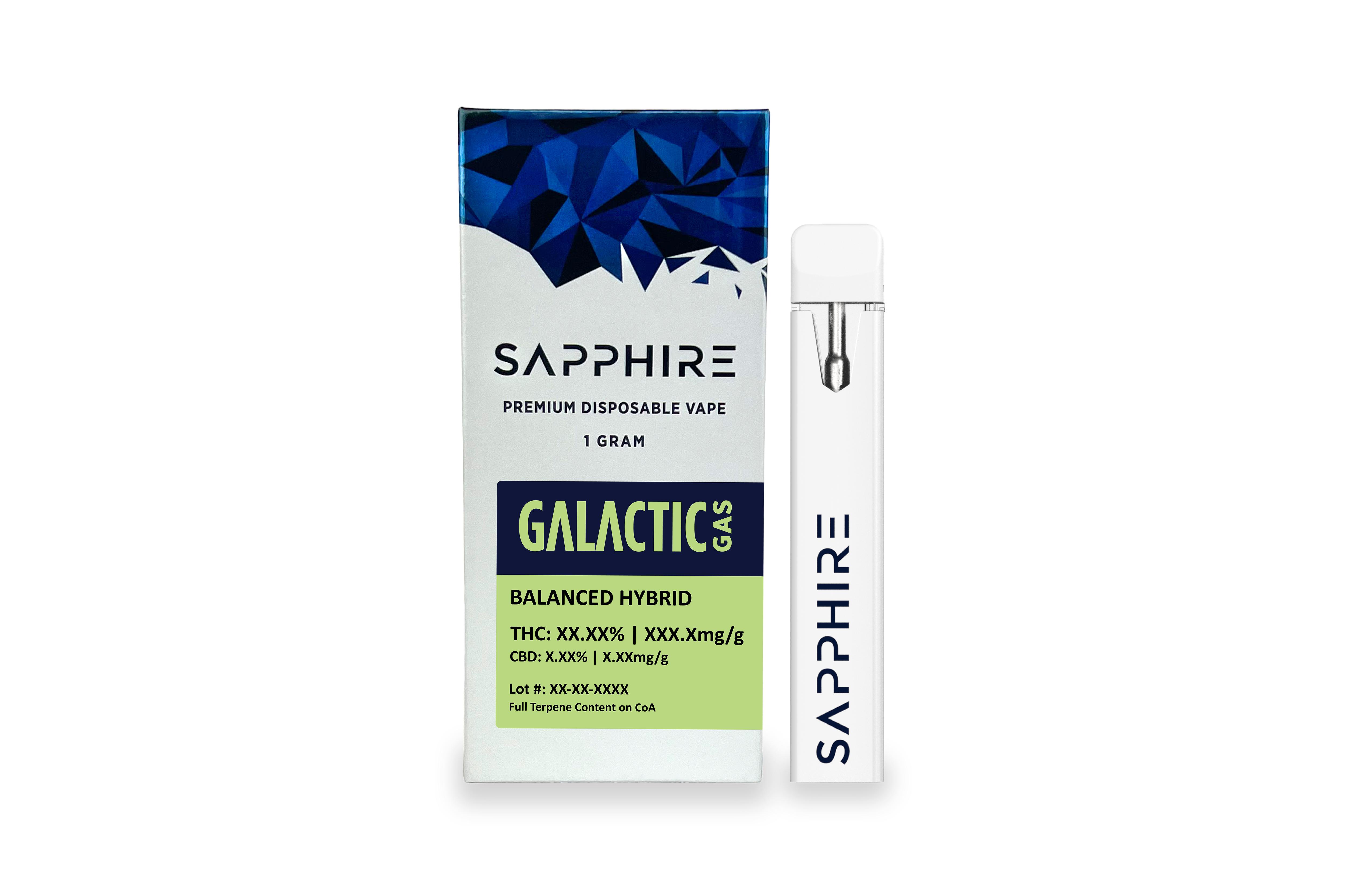 Photograph of product: Galactic Gas 1G AIO Disposables | SAPPHIRE |