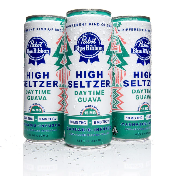 Photograph of product: PBR Infused Seltzer Daytime Guava Single Can 15mg